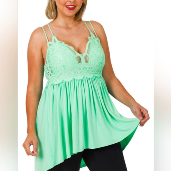 NWOT Boho Top By Zenana Outfitters in Mint 💚 - Picture 1 of 7